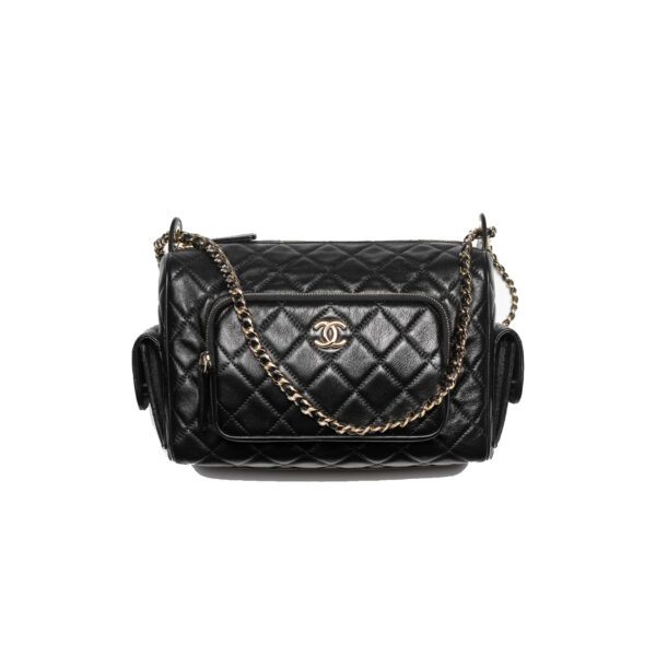 CHANEL 24K Small Camera Case Shiny Crumpled Lambskin