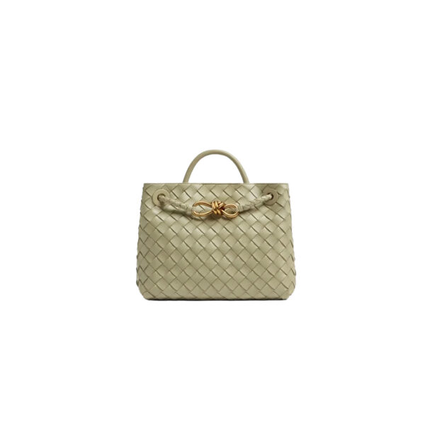 BV Andiamo Top handle bag in supple embellished intrecciato leather