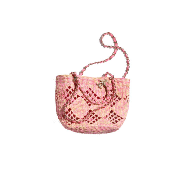 CHANEL 24A Cocobeach Collection Raffia Small Tote Bag