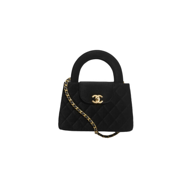 CHANEL Rectangular Velvet Flap Bag with Gold Chain