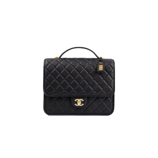 CHANEL 22K Patent Leather/Caviar Backpack