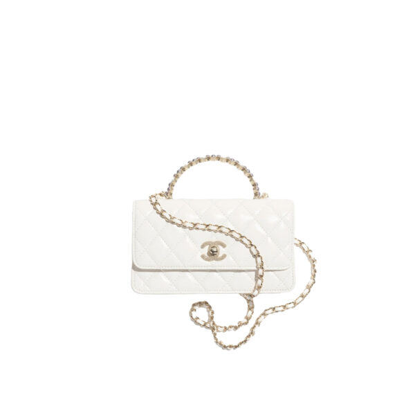 CHANEL Pearl-Embellished WOC Flap Bag