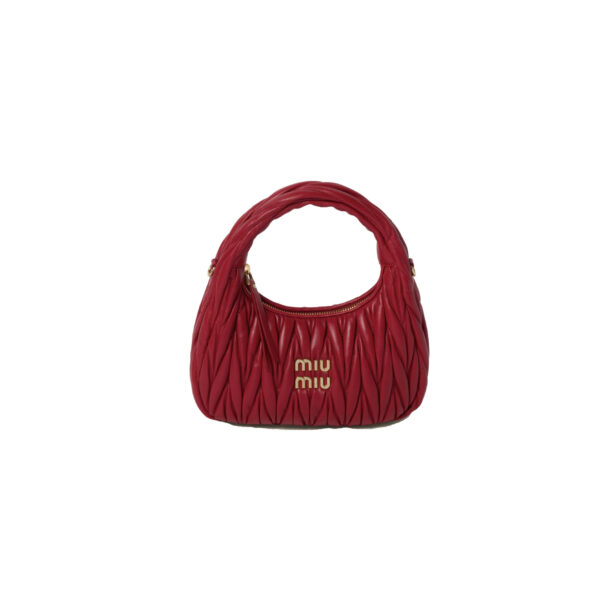 MiuMiu Wander matelassé nappa leather hobo bag