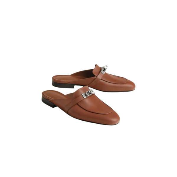 HERMES Kelly 0z Mules Women Shoes Handcrafted Genuine Leather