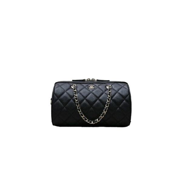 CHANEL 25P Caviar Leather Bowling Bag