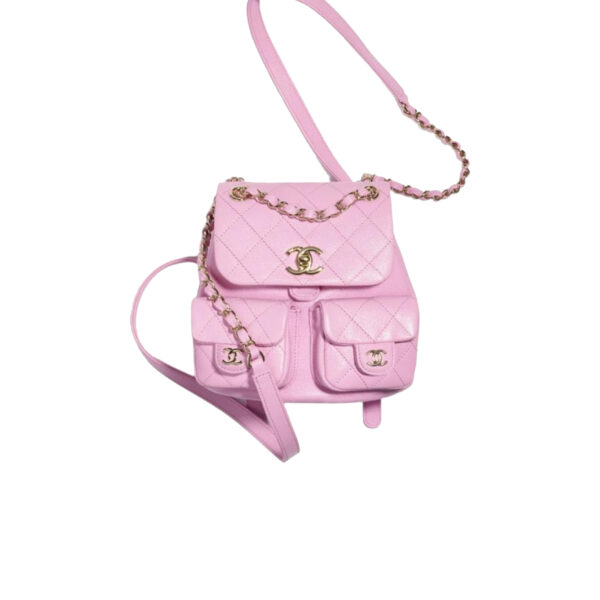 CHANEL 23P Duma Drawstring Backpack Two Pokect Caviar
