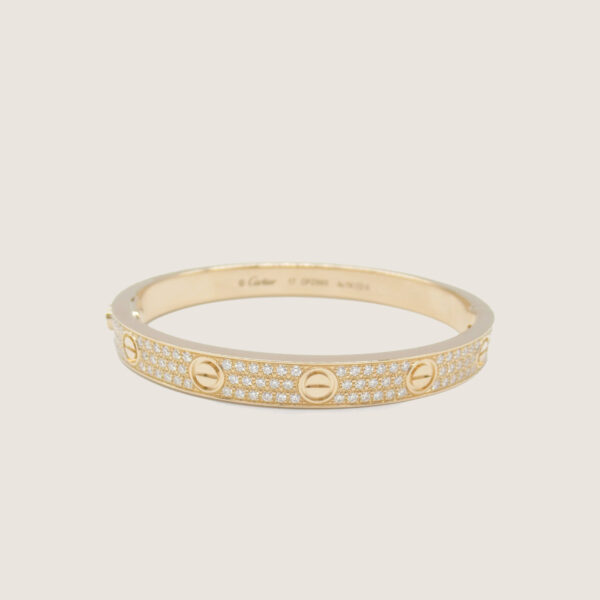 CARTIER Love Bracelet Diamonds Full Paved Wider Version