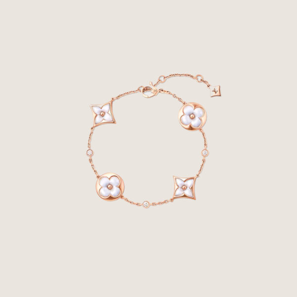 LV Color Blossom BB Multi-Motifs Bracelet White Mother-of-Pearl And Diamonds
