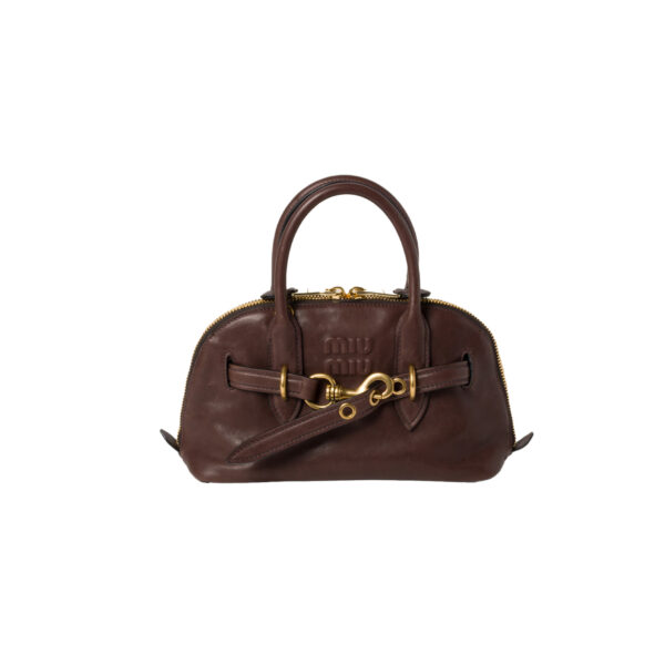 MIUMIU FROM THE RUNWAY Aventure nappa leather top-handle bag Small