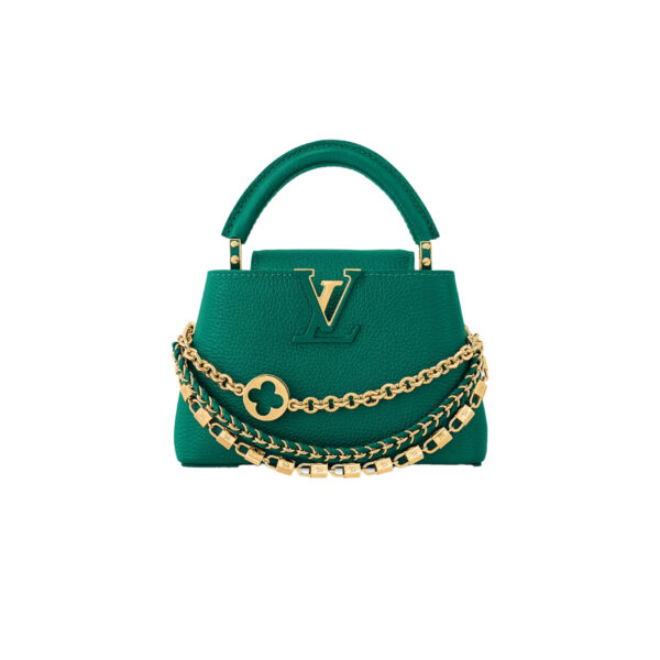 LV Capucines Mini Emerald Green