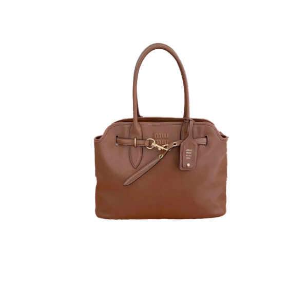 MIUMIU FROM THE RUNWAY Aventure nappa leather top-handle bag Medium