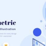 2.5D Isometric Office Scene Illustration Pack (Complete resource pack)