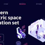 Futuristic 2.5D Tech Illustration Pack (Complete resource pack)